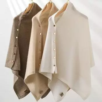 100% австралийская мериносовая шерсть скошенная накидка многофункциональная золотая пряжка внешняя шаль 70/56 белый