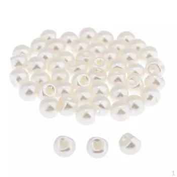 100 белых пуговиц из смолы с жемчугом и стразами, аксессуары для шитья пуговиц оптом 10mm