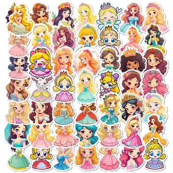 100 Cartoon Princess Kids Reward Princess Little Girl Toys Graffiti Stickers Diy