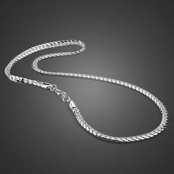 100% цельное серебро 925 пробы витая сингапурская цепочка 22 дюйма 6 мм для женщин и мужчин новое оптовое длинное ожерелье своими руками мужские ювелирные изделия