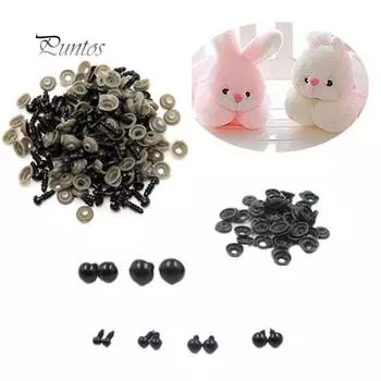 100 черных игрушечных глаз 6-14 мм для кукол-медведей 6 mm