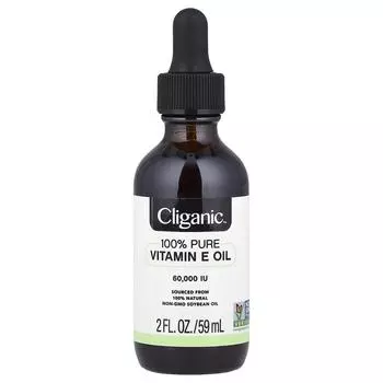 100% Чистое масло витамина Е, 60 000 МЕ, 59 мл (2 жидких унции)