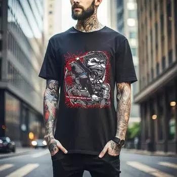 100% cotton TOPS UNISEX TEES MENS WOMENS Vintage Old Gulch Fire California WildFires L Shirt Calaveras San Andreas 2XL чёрный