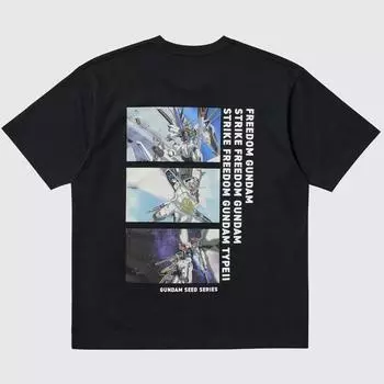 100% cotton TOPS UNISEX TEES MENS WOMENS Mobile Suit GUNDAM 45th Anniversary UT Graphic T-Shirt L- 4XL Japan M чёрный