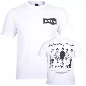 100% cotton TOPS UNISEX TEES MENS WOMENS Oasis T Shirt Definitely Maybe Promo Official Reunion Tour 2025 New White L белый