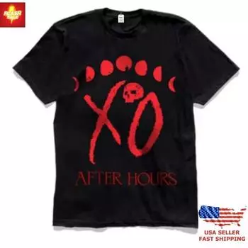 100% cotton TOPS UNISEX TEES MENS WOMENS The Weeknd XO Logo Moon Phase T-Shirt New Apparel Limited Edition S чёрный