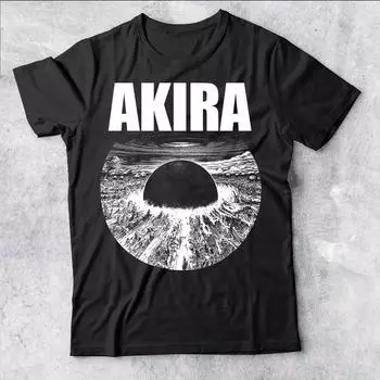 100% cotton TOPS UNISEX TEES MENS WOMENS Akira Explosion Japanese - Anime Inspired S чёрный