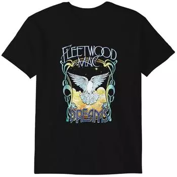 100% cotton TOPS UNISEX TEES MENS WOMENS Fleetwood Mac Dreams Rumours Vintage t shirt, Vintage Fleetwood Mac rock band t-shirt Classic T-shirt M чёрный