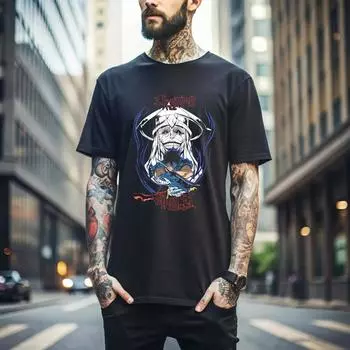 100% cotton TOPS UNISEX TEES MENS WOMENS Solo Leveling T-Shirt Sung Jinwoo New Anime Manga Black Shirt Tee All Size 282 M чёрный
