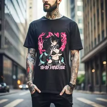 100% cotton TOPS UNISEX TEES MENS WOMENS Tamaki T-shirt Shinra Benimaru Fire Force Kawai Waifu Girl Anime Shirt Gift 137 4XL