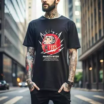 100% cotton TOPS UNISEX TEES MENS WOMENS DARUMA T-Shirt Short Sleeve Basic Tee Sport Best shirt Top 446 L