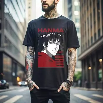 100% cotton TOPS UNISEX TEES MENS WOMENS Baki the Grappler T-Shirt Baki Hanma Manga Yujiro Hanma Baki Anime Gift Size 335 3XL