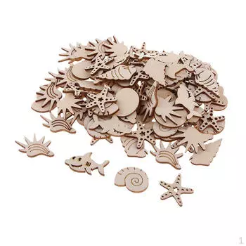 100 деревянных украшений, незавершенные, подвесные, сделанные своими руками