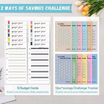 100 дней 100 конвертов Экономия Конкурс Экономия денег Папка-регистратор Экономия Блокнот с отрывными листами Органайзер для бюджета наличных Экономия денег Игра коричневый