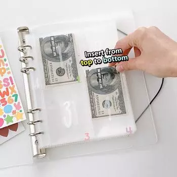 100 дней Экономия Денег Конверт Вызова Папка Сбережения Хранение Книга Прозрачный Блокнот Складной Бюджет Денег Экономия Денег Игра