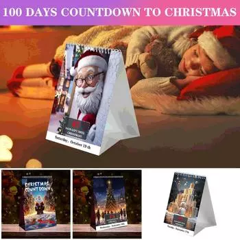 100-дневный календарь обратного отсчета - 2024 календарь обратного отсчета настольный адвент-календарь для домашнего декора настольный дисплей One Size