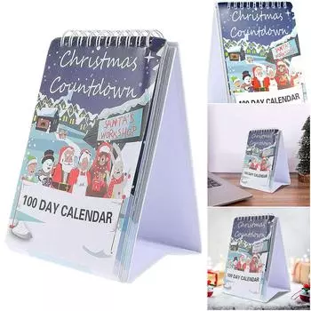 100-дневный календарь обратного отсчета до Рождества Рождественский адвент-календарь 2025 Рождественский календарь обратного отсчета до Рождества Украшения для рождественского стола 1pc