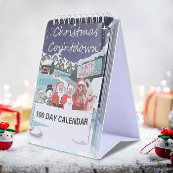 100-дневный рождественский календарь обратного отсчета Праздничный настольный календарь обратного отсчета Рождественский календарь обратного отсчета 2024 Рождественский адвент-календарь L светло-серый