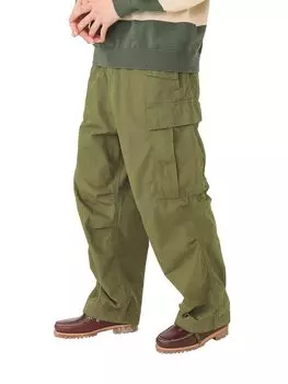 100 Famous Pants Большие брюки-карго с 6 карманами OLIVE M 11240427803 [BEAMS] Мужские оливковый