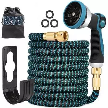 100 футов высокого давления в 4 раза прочнее садовый шланг для воды Deluxe Heavy Duty водопроводные трубы гибкие расширяемые садовый распылитель для мойки автомобилей