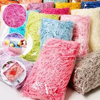 100 г 500 г разноцветная мятая измельченная бумага для упаковки подарков и декора, милый наполнитель для поделок своими руками свадебные принадлежности 100g роза розовый