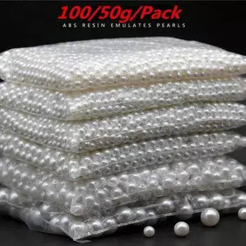 100 г/50 г круглый искусственный жемчуг бусины из АБС-пластика разделитель свободные бусины ювелирные изделия выводы DIY браслет серьги ожерелье аксессуары для изготовления ювелирных изделий 6MM-480PCS