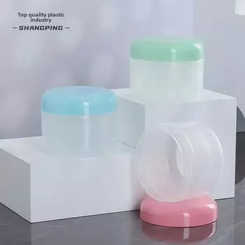 100 г двухслойная круглая прозрачная полипропиленовая пластиковая банка для крема для косметической упаковки