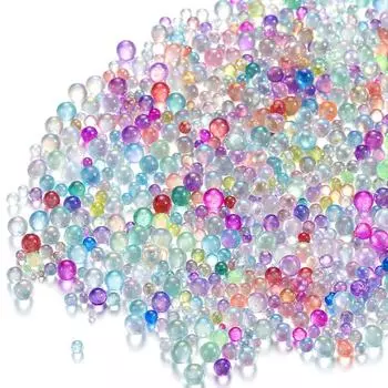 100 г/лот, разноцветные бусины с водяными пузырями, микс Kawaii, наполнители из эпоксидной смолы, мини-бусины для DIY, УФ-эпоксидные поделки, товары для рукоделия из смолы