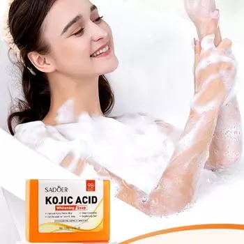 100 г натурального мыла с койевой кислотой, глубокое очищение, увлажнение кожи, используется для умывания лица, купания и т. д.. Мыло ручной работы 100g