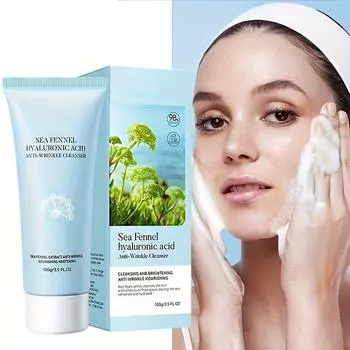 100 г очищающего средства против морщин с гиалуроновой кислотой морского аниса. Глубоко очищающее, освежающее и очищающее средство для лица. 100g
