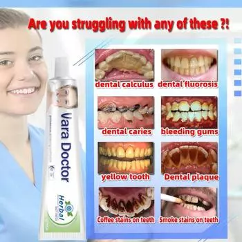 100 г отбеливающая зубная паста для удаления зубного камня, отбеливание зубов, удаление запаха изо рта, предотвращение неприятного запаха изо рта, предотвращение пародонтита 1PC