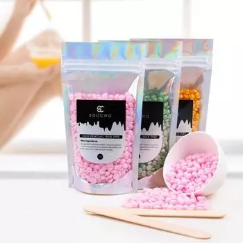 100 г/пакет, воск для удаления волос, ручной, без канифоли, удобный для путешествий, кокосовый воск для удаления волос для дома