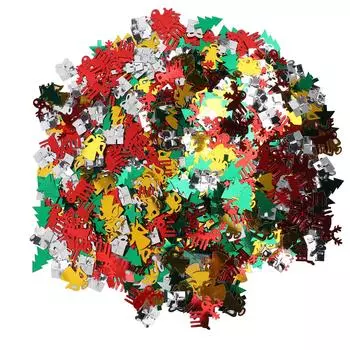 100 г ПВХ конфетти рождественские елки олени ангелы подарок форма пайетки блестки украшения на Рождество