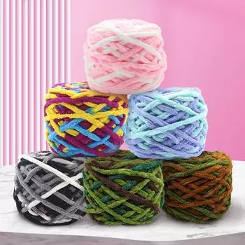 100 г/рулон цветной супер мягкий шарф для ручного вязания своими руками пряжа из смеси полиэстера и хлопка шерстяная пряжа