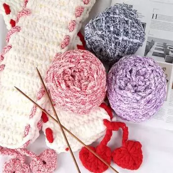 100 г/рулон нитки для шарфа грубая пряжа толстая шерстяная пряжа пряжа Arctic Velvet нитки Ice Stripe ручная работа