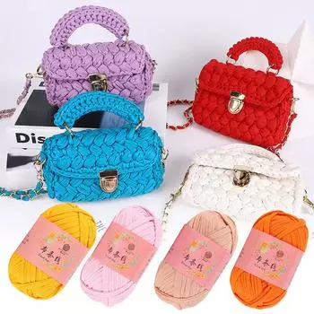 100 г/рулон ручного вязания материал DIY одеяло коврик тапочки Blasket толстая мягкая ткань пряжа тканая сумка