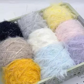 100 г/рулон вязание крючком своими руками рукоделие своими руками рукоделие блестящий искусственный мех норки