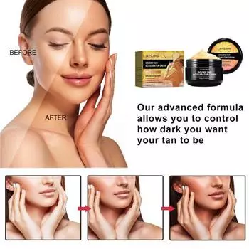 100 г умеренно быстро впитывающийся крем для загара натуральный ингредиент не раздражающий смуглую кожу крем-ускоритель загара уход за кожей 100g