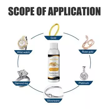 100 г Жидкое чистящее средство для ювелирных изделий Diamond Silver Gold Polish Deep Cleaner Remover Stain Multifunction Maintenance Jewelry Rust Remover 1pcs