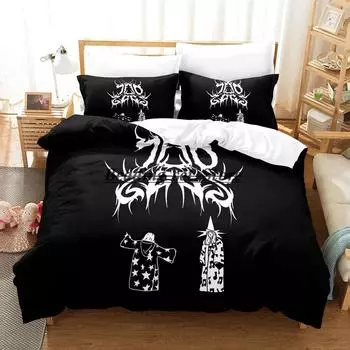 100 Gecs Bedding Set Single Twin Full Queen King Size Bed Set Aldult Kid Bedroom Duvetcover Sets 3D Print Anime Bed Sheet Set 70x133cm 2pcs