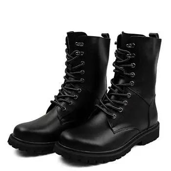 100% Genuine Leather Men Boots Breathable High Top Shoes Outdoor Casual Men Winter Shoes Autumn Snow Boots For Men Botas Big 48 38 коричневый