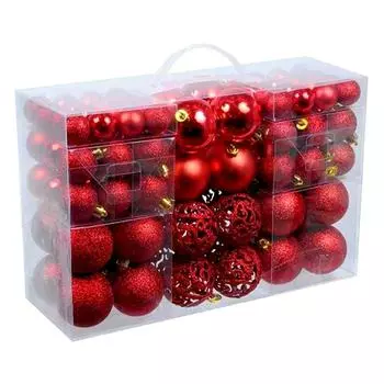 100 Gift Boxes Electroplated Hollow Plastic Balls Special-shaped Painted Christmas Ball Sets, Decorative Pendants белый