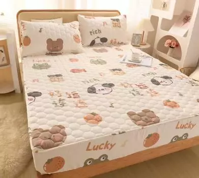 100% хлопчатобумажная ткань, утолщенный стеганый наматрасник, двойной размер, высококачественный защитный чехол для кровати на заказ, не включая наволочку 80x200x30cm