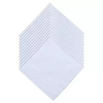 100% Хлопковый Носовой Платок 40 X40см Мужской Женский Полностью Хлопковый Платок Впитывающий Пот Дышащий Мягкий Удобный White one.(430A-2#)