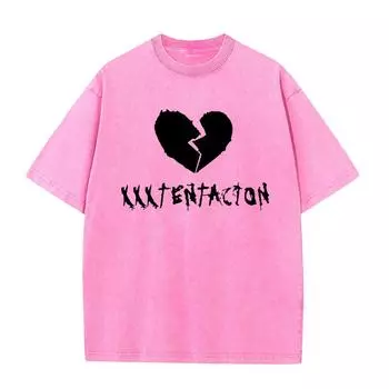 100% хлопок, 230 г/м, потертая футболка Old Craft большого размера, большие размеры, с круглым вырезом, мужская футболка большого размера, крутая футболка, женские футболки, топы S чёрный