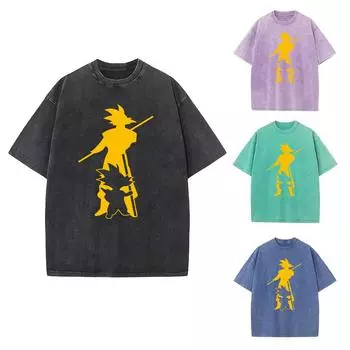 100% хлопок, 230 г/м, потертая футболка Old Craft большого размера, большие размеры, с круглым вырезом, мужская футболка большого размера, крутая футболка, женские футболки, топы S чёрный