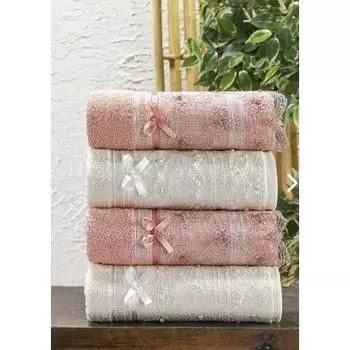 100% хлопок гипюр 4 шт полотенце 50x90