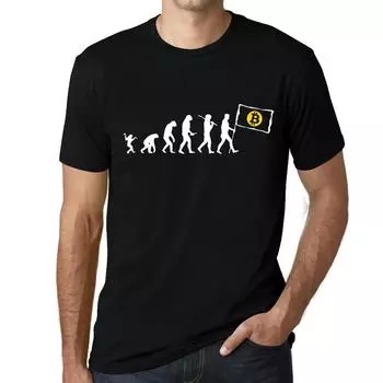 100% хлопок Графическая мужская футболка BTC Revolution - HODL BTC Tee Crypto Смешная идея подарка S чёрный