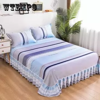 100% хлопок, начес, плотный чехол для матраса, приятный для кожи, покрывало для принцессы, европейское кружевное покрывало, покрывало для кровати 200x220cm