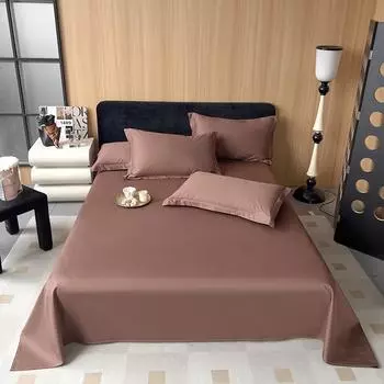 100% хлопок однотонная простыня мягкий и удобный чехол для матраса хаки постельное белье разных размеров 270x250 для двухместного использования Only 2 pillowcases